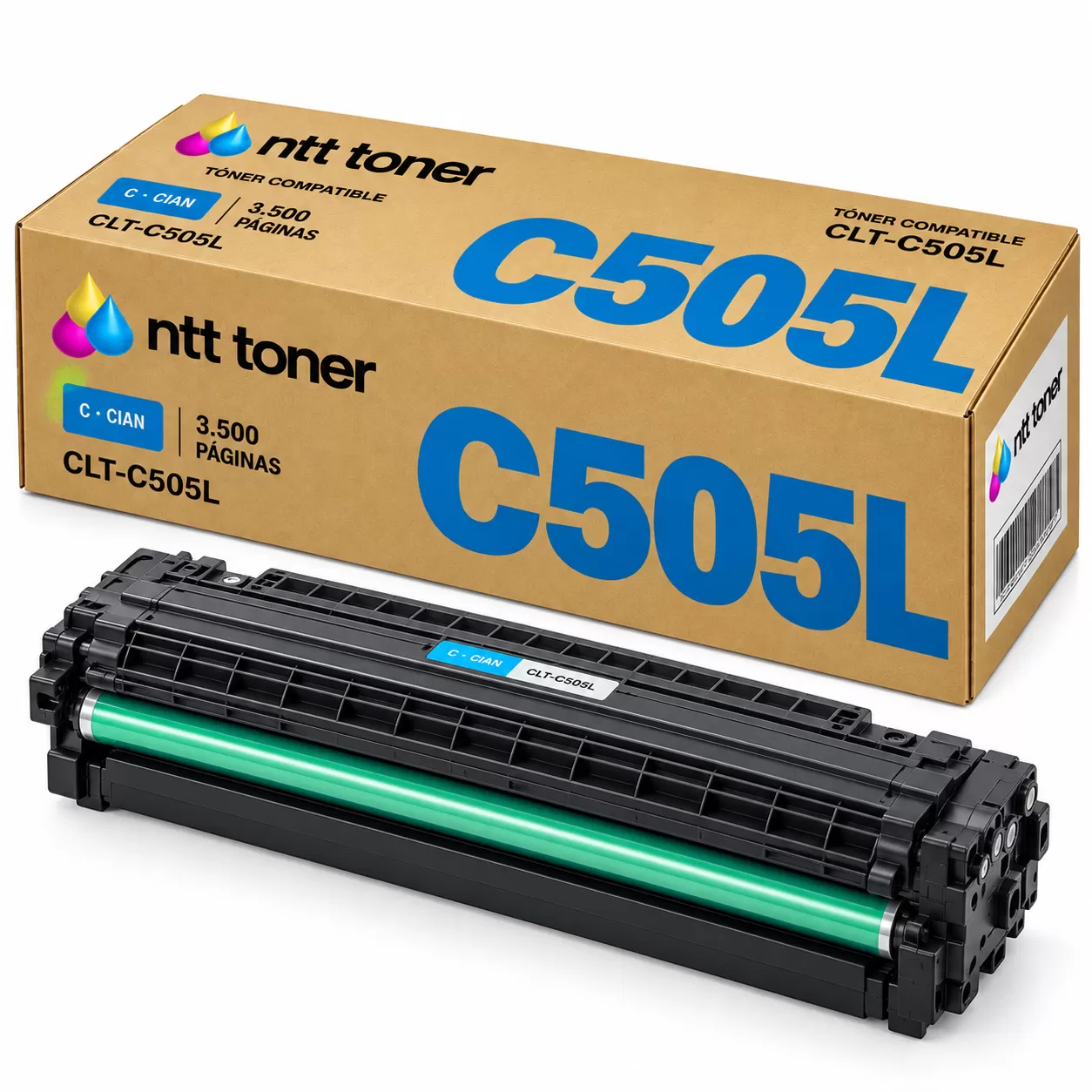 Toner Samsung CLT-C505L Cian Compatible Toner Samsung CLT-C505L Cian Compatible
